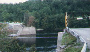 Bridge abutments after the fire