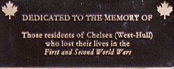 Chelsea Cenotaph dedication